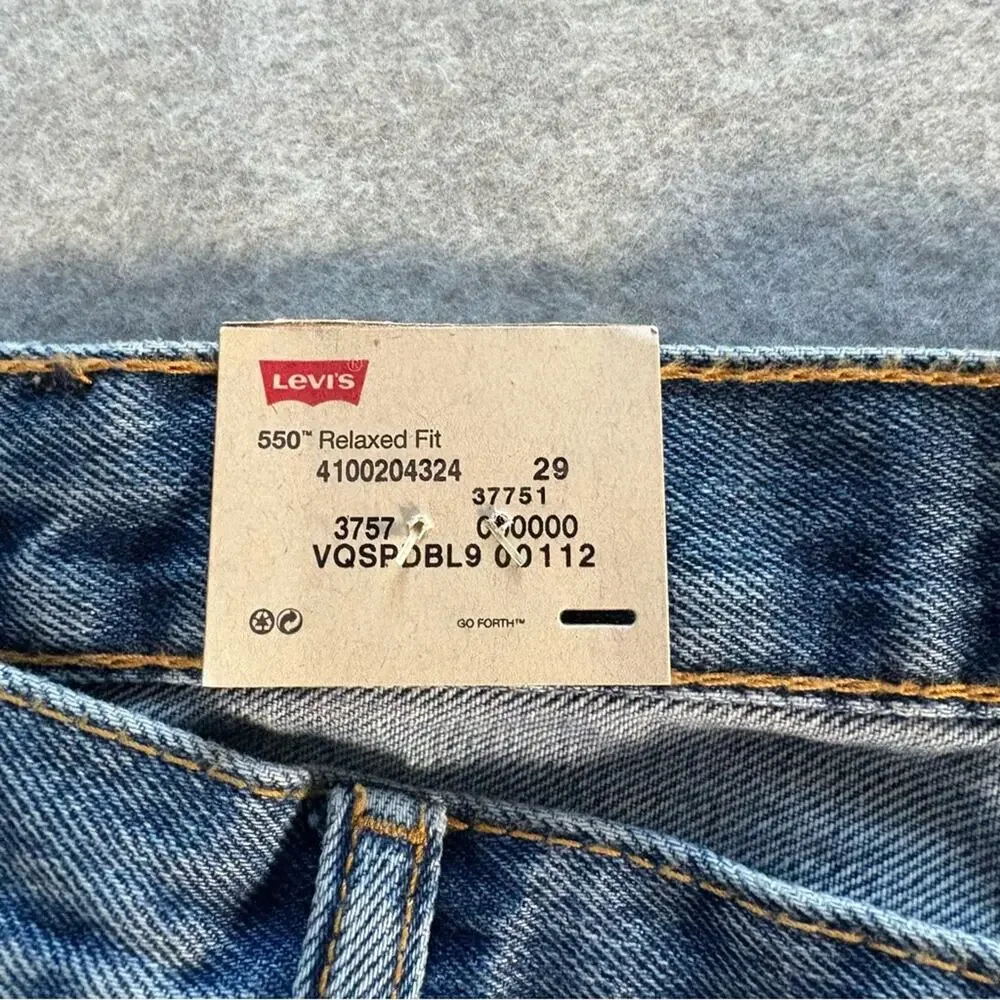Levi’s 550 Relaxed Fit Jeans Men’s 38x34 Medium Wash Straight Leg Denim